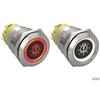 Interruttore push s/s sym 19mm (on)-off