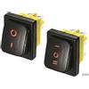 Interruttore on-off-on rosso 6t 20a
