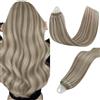Easyouth Micro Loop Extension Capelli Veri Biondo Extension Microring Capelli UmaniMarrone Cenere Highlights Platino Bionda Pre Bonded Hair Extension Rmey 50cm 50g #8P60