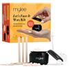 Mylee Kit Ceretta Let's Face It, Kit per Ceretta Viso con Mini Scaldacera Nero USB, Cera di Precisione 50g (Pesca e Camomilla), Spatole per Ceretta, Applicatori per Ceretta per Orecchie e Naso