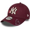 New Era NY Yankees - Berretto regolabile per bambini, motivo: Heart Icon 9Forty, colore rosso scuro, taglia: Youth