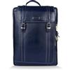HF Borsa Da Ufficio In Vera Pelle Per Uomini, 2 In 1 Borsa Per Laptop Blu