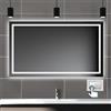 OCEAN ITALY SRL Specchio Rettangolare a LED Parete da Bagno 120 x 80cm, Anti nebbia, Dimmerabile 3000K-6500K, Funzione di Memoria