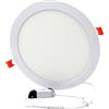 JANDEI - Faretto LED rotondo da incasso da 18 W CCT (3000 K, 4200 K, 6000 K), bianco, diametro 222 mm. Perfetto per casa, soggiorno, ufficio, corridoio, camera da letto.