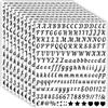 LINGYUEDUO 10 fogli adesivi con lettere piccole, 2000 pezzi, 13 mm, autoadesivi, lettere adesive, resistenti alle intemperie, alfabeto in vinile, per scrapbooking, decorazioni per biglietti di auguri (nero)