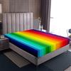 Loussiesd Lenzuolo con angoli arcobaleno, in 100% microfibra, traspirante, con linee verticali colorate, tavolozza di arte astratta, lenzuolo senza federe, lenzuolo con angoli, lussuoso, per letto singolo (90 x