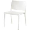 Kartell - Sedia impilabile Lizz - Bianco - Tecnopolimero - Designer Piero Lissoni
