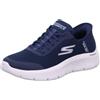 Skechers Go Walk Flex Hands Free Slip-ins-Grand Entry Sneaker, Donna, Navy Textile/White Trim, 37 EU