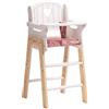 Robotime ROBUD Gioca a seggiolone Fai finta di giocare Seggiolone con cuscino Tavolo mobile Accessori per bambole in legno Adatto a bambole da 18-20 pollici - High Chair