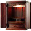 Mini santuario BUTSUDAN buddista alter legno naturale con luce LED NUOVO