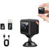 VIVIDRISE Mini Telecamera WiFi Interno 1080P, Telecamera Nascosta, Telecamera per Sicurezza Domestica con Visione Notturna Infrarossa, Rilevamento Movimento,Doppia Memoria SD/Cloud, Controllo Remoto Con App
