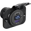 OSCULATI Presa di corrente con doppia USB + voltmetro
