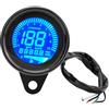 KIMISS Tachimetro, Contagiri per moto, digitale LED, contagiri tachimetro universale, misuratore di velocità DC 12 V, 0-199 km/h(nero)