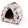 LeoPet Cleo Cuccia A Forma Di Piramide Pieghevole Con Decorazione Natalizia Assortita E Cuscino Estraibile Per Cani 40x40x40cm