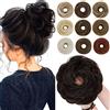 SEGO Chignon Finto per Capelli Elastico Sintetica Ondulato Veri Coda di Cavallo Pezzo Spessi Updo Donne Ragazze 55 G Marrone scuro