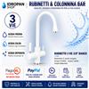 Rubinetto 3 Vie 3/8 Bianco Serie Idropan per Osmosi