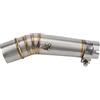 Keenso Tubo di scarico moto Tubo di collegamento centrale Universale Silenziatore in acciaio inox Punta terminale per Dirt Bike Street Bike Scooter ATV Racing