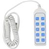 Focket Telecomando per sedia reclinabile, 10 pulsanti, 8 poli, controllo manuale, 4500 giri/min, telecomando di ricambio universale con cavo di prolunga