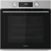 Whirlpool Forno Elettrico da Incasso Ventilato Multifunzione con Grill 71 Litri 60 cm Classe A+ Autopulizia Idrolitico colore Inox Linea Elements - OMK58HUOX