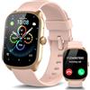 STECEi Smartwatch Uomo Donna, Schermo Curvo HD da 1,95'' Orologio Smartwatch con Effettua/Risposta Chiamate, 112 Sportive Smart Watch con Contapassi/Sonno/Cardiofrequenzimetro, Impermeabile IP68, Oro Rosa