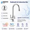 Rubinetto 3 Vie 3/8 Cromo Serie Idropan per Osmosi
