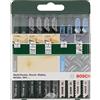 Bosch Set da 10 Pezzi di lame per seghetto alternativo Wood and Metal, legno e metallo, accessorio per seghetto alternativo con codolo a T