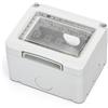 Aigostar Cassetta esterna impermeabile 3 moduli custodia IP55 per pulsanti compatibile anche con Vimar Plana