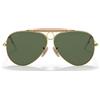 Ray-Ban Occhiali da Sole RB3138 W3401 Shooter Oro/Verde G-15 Unisex