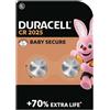 DURACELL PILA A BOTTONE AL LITIO CR2025 3V CONFEZIONE DA 2 PEZZI