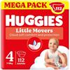 Huggies Little Movers Taglia 4 Pannolini (7-18 Kg) Megapack Confezione da 112 Pezzi