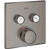 Grohe miscelatore termostatico Grohe Grohtherm SmartControl per doccia a 2 vie, finitura grafite spazzolato - 29124AL0