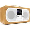 Pure Radio Digitale Stereo H6 DAB+ e FM Bluetooth, Bianco Cotone Rovere