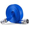 VEVOR Tubo per Controlavaggio, 50,80 mm x 30,48 m, Tubo Blu Alta Qualità, con Morsetti, Camlock, Raccordi in Alluminio, per Varie Pompe, per Trattamento Acque Reflue, Trasporto Acqua e Scopi Agricoli
