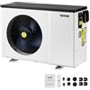 VEVOR Pompa di Calore Elettrica per Piscina, Capacità 1,48-7,11 kW, Riscaldatori Frequenza Variabile a Risparmio Energetico Piscine Fuori Terra 15-30 m³, Riscaldamento Scaldabagno AC 220-240 V 50 Hz