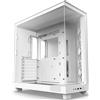 NZXT Case Midi Tower H6 Flow Bianco con Supporto per 3 Ventole Frontali