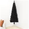 Tidyard Albero Natale Artificiale Sottile a metà Supporto Nero 120 cm,Albero di Natale Artificiale ad Angolo con Supporto,Mezzo Albero di Natale da Parete,metà di Un Albero Normale,Mezzo Tondo
