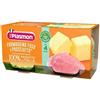 Plasmon - Omogeneizzato Formaggio e Prosciutto 80 g x 2 pezzi - Con calcio e proteine del latte