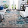 SAFAVIEH Tappeto Boho per Soggiorno, Sala da pranzo, Camera da letto - Madison Collection, A Pelo Corto, Blu e grigio, 91 X 152 cm