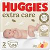 KIMBERLY-CLARK S.R.L.(HUGGIES) Huggies Extra Care Pannolini Taglia 2 (3-6 kg) Confezione da 24 Pezzi