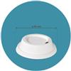Coperchio bio in bagassa bianca cm 9,5 (50 pezzi) - Bianco - 100% Fibra Di Canna Da Zucchero