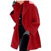 MJGkhiy Cappotto Donna Invernale Curvy Giacca Blazer Caldo Giaccone Maniche Lunghe Giubbotto Di Lana Giubbini Tinta Unita Giacche Con Bottoni Giubbotti Abbigliamento Donna Firmato