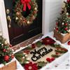 BSITSSS - Zerbino natalizio con scritta Merry Christmas, resistente all'usura e allo sporco, antiscivolo, multicolore, per interni ed esterni, 40 x 60 cm