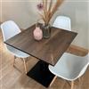 Generico TAVOLO BAR | BISTROT | RISTORANTE QUADRATO CON PIEDE CENTRALE 60/70/80 cm colori assortiti (BAROK A427 - NERO, 80x80)