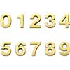 INCREWAY Set di 10 numeri di cassetta delle lettere autoadesivi da 5 cm, numeri di porta da 0 a 9 per casa, ristorante, cassetta delle lettere (oro)