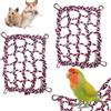 CQJ 2 corde per ratti da arrampicata per gabbie per ratti, accessori per gabbia per ratti, giocattoli per animali domestici, 32 x 25 cm, amaca, criceti, corda di cotone, ponte, scala per uccelli, con