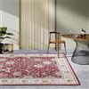 Villeroy & Boch Pierre - Tappeto orientale per interni ed esterni, design orientale, classico, ecologico, resistente alle intemperie e ai raggi UV, per balcone, terrazza, giardino, rosso, crema, 160 x