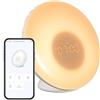 LANAFORM WL-100C - Sveglia Luce Alba Con Simulazione Tramonto - Wake Up Light Con Suoni Naturali - Radio FM - Controllo App - Doppio Allarme - Lampada Comodino Regolabile