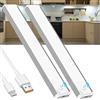 GWULC Luce LED Sottopensile Cucina Ricaricabile - Luci Sensore Batteria Armadio Lampada Magnetica Movimento Senza Fili Striscia Lampade Barra USB Interno Strisce Light Adesive Sotto Pensile Illuminazione