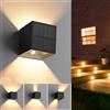 YrgePowk Luce Solare LED Esterno con Sensore di Movimento, Solar Lampada da Parete Angolo del Fascio Luminoso Regolabile solare Applique da Esterno IP65 Impermeabile per Parete Garage