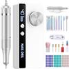Heypappy Fresa per Unghie,Fresa per Unghie Elettrica Ricaricabile 40000 RPM | 16 Accessori con Schermo LED,Kit Manicure e Pedicure Velocità Regolabile per Casa e Uso Professionale